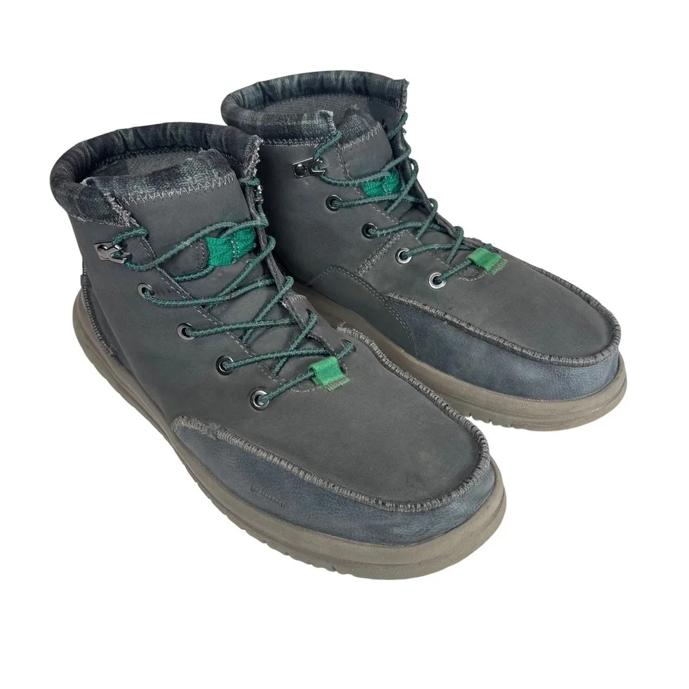 Hey Dude Chukka Boots Bradley Classic Gray Plaid Gorpcore Outdoors Casual Sz 11